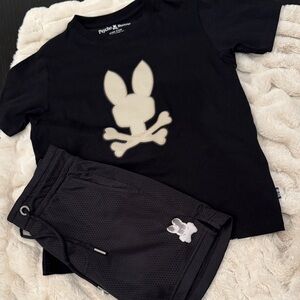 Psycho Bunny Black Kids Matching Set